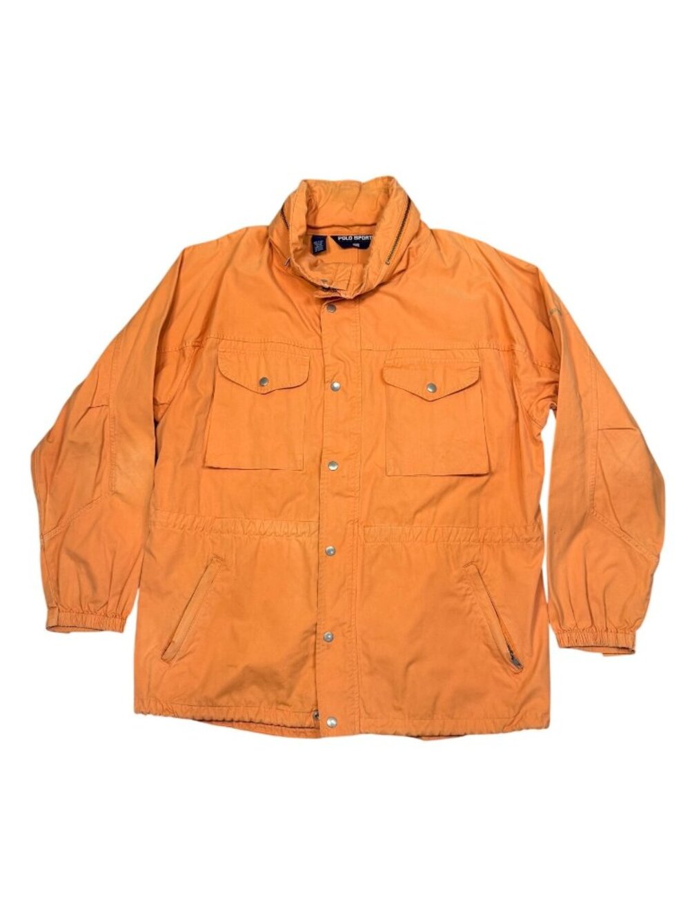 Vintage Polo Sport Ralph Lauren Orange Lightweight Parka Jacket Mens Large Utili